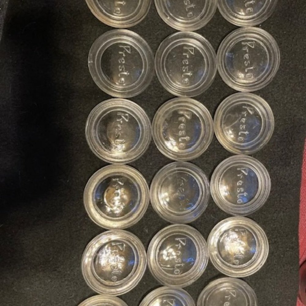 Vintage - Lot of 18 Glass lids, Presto Brand
